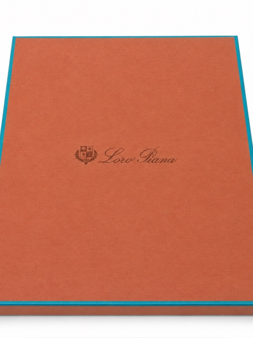 Authentic Loro Piana empty Shoe Box with ribbon and paper